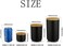 YYW Ceramic Food Storage Jar Canister with Airtight Wooden Lid, Modern Design Food Canisters Loose Tea Coffee Sugar Spice Nuts Snacks Seasonings Storage Jar Caddy (White 6.76oz/200ml