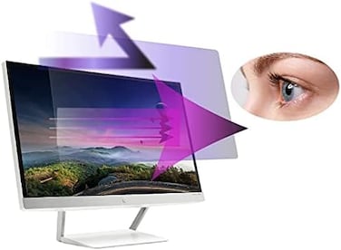 واقي شاشة EZ-Pro الممتاز المضاد للضوء الأزرق والوهج (عبوة من قطعتين لشاشة 27 بوصة بنسبة عرض إلى ارتفاع 16:9). سهل التركيب وخالٍ من الفقاعات.