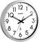 Sharp Atomic Analog Wall Clock - 12" Silver Brushed Finish - Sets Automatically- Battery Operated - Easy to Read - Easy to Use: Simple, Easy to Read Style fits Any Decor