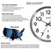 Sharp Atomic Analog Wall Clock - 12" Silver Brushed Finish - Sets Automatically- Battery Operated - Easy to Read - Easy to Use: Simple, Easy to Read Style fits Any Decor