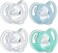 Tommee Tippee Ultra-Light Silicone Pacifier, Symmetrical One-Piece Design, BPA-Free Silicone Binkies, 0-6m, 4-Count