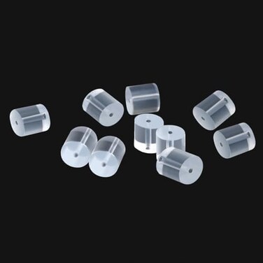 KASBEE Clear Earring Backs, 500PCS Plastic Earring Stoppers, Tube Earring Findings, Hypo-allergenic Jewelry Accessories