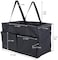 Household Essentials Grey Krush Canvas Utility Tote with PocketsReusable Grocery Shopping Bag, Large