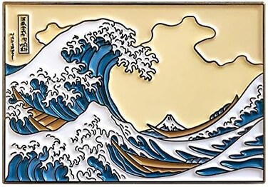 Pinsanity The Great Wave off Kanagawa Enamel Lapel Pin