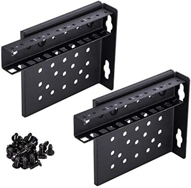 KENUCO 19 Inch Vertical Ends Wall Mount Rack Wall Mountable Server Rack w/Hardware Black