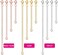 Anezus Jewelry Extenders Set for Necklaces, Chain Extenders for Bracelet
