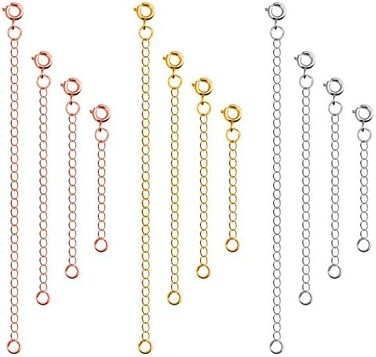 Anezus Jewelry Extenders Set for Necklaces, Chain Extenders for Bracelet