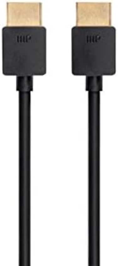 كابل HDMI فائق السرعة من Monoprice Ultra بدقة 8K - طول 30 سم - أسود، 48 جيجابت في الثانية، دقة 8K بمعدل 60 هرتز، HDR ديناميكي، eARC، يدعم الفيديو ثلاثي الأبعاد والفيديو متعدد العرض - سلسلة Ultra Slim