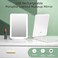 مرآة مكياج للسفر قابلة لإعادة الشحن من FUNTOUCH مزودة بـ 72 مصباح LED، مرآة تجميل مضيئة محمولة، 3 أوضاع إضاءة، شاشة لمس قابلة للتعتيم، مرآة تجميل قابلة للطي توضع على الطاولة مع حقيبة تخزين