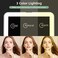 مرآة مكياج للسفر قابلة لإعادة الشحن من FUNTOUCH مزودة بـ 72 مصباح LED، مرآة تجميل مضيئة محمولة، 3 أوضاع إضاءة، شاشة لمس قابلة للتعتيم، مرآة تجميل قابلة للطي توضع على الطاولة مع حقيبة تخزين