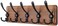 SKOLOO Rustic Wall Mounted Coat Rack: 16'' Hole to Hole, Pine Real Wood Plank Wall Coat Rack with 5 Triple Hooks, Farmhouse Coat Hanger Wall Mount for Hanging Backpack Jacket Coat Hat