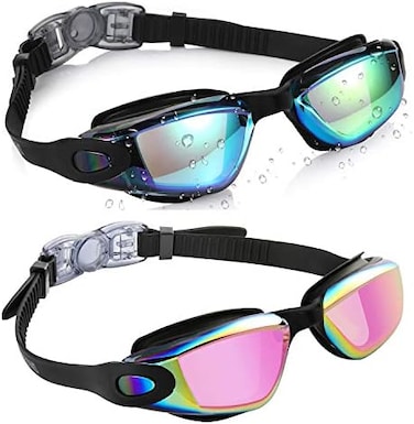 Aegend Kids Swim Goggles, Pack of 2 Swimming Goggles for Children BoysGirls Age 3-14