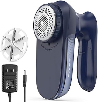 BEAUTURAL Sweater Fabric Shaver Home-Edition, PowerfulEfficient Lint Remover for Clothes and Furniture, AC Adapter or Battery Powered Pill Fuzz Remover, Special for Your Family