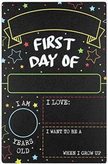 GSM Brands First Day Last Day of School Chalkboard Double Sided Sign - 12" x 7.9