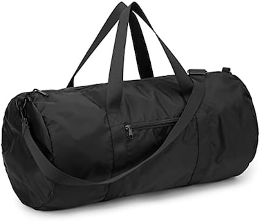Vorspack Small Duffel Bag 20" Foldable Gym Bag for Men Women Duffle Bag Lightweight with Inner Pocket for Travel Sports - Black