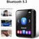 JOLIKE MP3 Player Bluetooth 5.0 Touch Screen Music Player Portable mp3 Player with Speakers high Fidelity Lossless Sound Quality mp3 FM Radio Recording e-Book MP3 Player Support (128GB