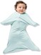 SleepingBaby Zipadee-Zip Transitional Swaddle Sack, 4-8 Month - Roomy Zipper Swaddle for Easy Diaper Changes and Proper Hip Development - Baby Swaddle Sack, Small - Classic Mint