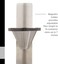 AdHoc Mr. Brew Pour-Over Coffee Maker - Single Serve Coffee Maker - Pour Over Coffee Dripper with Double Layer Filter - Stainless Steel Coffee Maker - Steel, 10.5