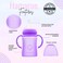 Hamarue 3-in-1 Glass Sippy Cups for ToddlersSilicone Coated Glass Baby BottlesNon-Toxic Transition Cup for Baby with Removeable HandlesBaby Straw Cup NB, 3M, 6M, 12M