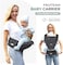 FRUITEAM (Dark Grey- Baby Carrier, 6-in-1 Baby Carrier with Waist Stool, One Size Fits All -Adapt to Newborn, Baby Hip Carrier for Breastfeeding, InfantToddler