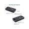 موزع كابل ماترز KVM ذو 4 منافذ USB 3.0، موزع USB لأربعة أجهزة كمبيوتر وأجهزة USB (مفتاح KVM - تحكم عبر الزر أو لاسلكي - محول USB-C مرفق لـ USB-C و Thunderbolt 3)