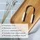 Boka Tongue Scraper for AdultsKids with Case - Stainless Steel Tongue Cleaner w/Linen Travel Pouch - Scrubber to Remove Tongue Buildup and Freshens Breath (Pack of 1