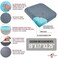 COMFORTANZA Large 19"x17"x3.25" Memory Foam Seat Cushion with Cooling Effect, Washable Cover and Non-Slip Base for Office Chairs, Wheelchairs, Recliners, Cars - Back Pain Relief - Medium-Firm - Gray