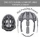 GROTTICO Adult-Men-Women Bike Helmet with Light - Mountain Road Bicycle Helmet with Replacement PadsDetachable Visor