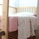 Emenpy 100% Cotton Crib Bedding Set for Infant Boys Girls,3 Pcs Baby Bed Linen Include Duvet Cover,Fitted Sheet,Pillowcase,Nursery Decoration,No Filler(Pink