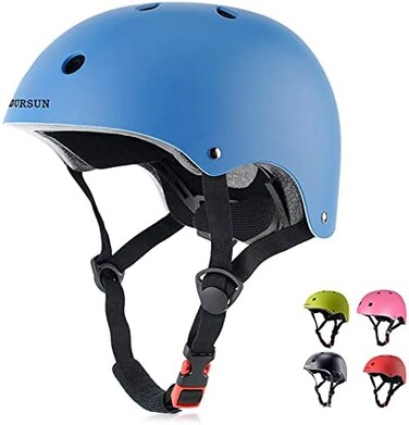 BURSUN Kids Bike Helmet VentilationAdjustable Toddler Helmet for Ages 2-14 Kids Boys Girls Multi-Sport Helmet for Skateboard Roller Skateing Bicycle Scooter blance Bike