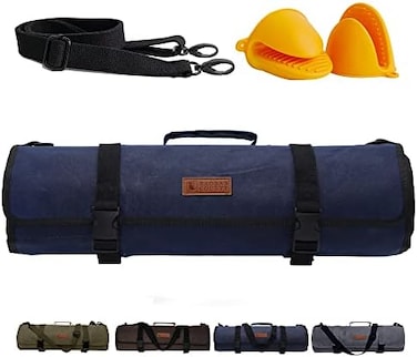 Baobab County Knife Roll Bag (Navy Blue