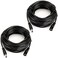 Tnuocke 2PCS 33FT(10m12V DC Extension Cable,5.5mm x 2.1mm DC Power Adapter Extension Cord Black for Printers/CCTV Security Camera/Routers H-M-028