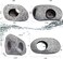 Cunhill 6 Pieces Aquarium Decoration Rock Caves Stackable Ceramic Fish Tank Hideout Cave Stone Ornaments Hideaway for Betta Shrimp Cichlid Hiding Breeding Spawning Decor