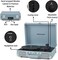 Crosley Cruiser Deluxe Bluetooth 3-Speed Turntable, Tourmaline