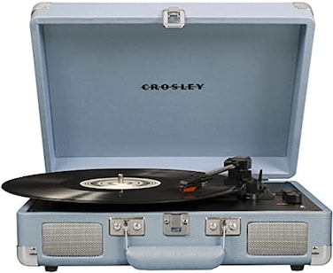 Crosley Cruiser Deluxe Bluetooth 3-Speed Turntable, Tourmaline