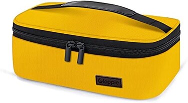 Gloppie Mini Lunch Box Small Kids Lunch Bag Compact LunchBox Bag, CPC CertifiedChild-Safe Materials, Insulated LunchBag Reusable Sandwich Containers Snack Box, Yellow