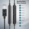 APETOO USB C Headphones for Samsung Galaxy S24 Ultra S23 FE S22 S21 A55 A35 Note20 10Flip Fold,Magnetic Wired Earbuds Noise Isolation in-Ear Type C Earphones with Microphone for iPhone 16e/15 Plus Pix