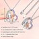 UNGENT THEM Dad and Daughter Love Heart Pendant Necklace, Birthday Valentines Day Gifts for Girls Women