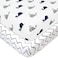 TL Care 2 Pack Fitted Pack N Play Playard Sheet 27" x 39", Soft Breathable Neutral Cotton Jersey Pack and Play Sheet, Navy Whale/Gray Zigzag, for Boys and Girls, Fits Most Mini Crib