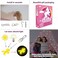 UB-STORE Pink Girls Canopy Bed with Pre-Glued Glow in Dark Unicorns Princess Mosquito Net Bedroom Decor