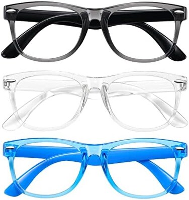 Okany Blue Light Glasses for Kids 3 Pack Blue Light Blocking Glasses for Teen Boys Girls Age 3-10