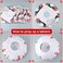 Mudder 20 Pieces Japanese Chinese Lanterns Decoration Includes 6 Cherry Flowers Japanese Paper Lanterns 14 Chinese Red Lanterns 12 Inch Cherry Blossom Lanterns Home Decor for New Year (White