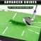 CHAMPKEY 13" x 17" Replaceable Golf Impact Mat 2.0 EditionCome with 3 Replaceable Impact Velvet and 6 Accuracy Practice Balls Golf MatsImproves Swing Plane Accuracy Golf Hitting Mats