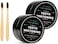 WUBLSYAN 2-Pack Teeth Whitening Charcoal PowderBamboo Brush Oral Care Sets, Natural Activated Charcoal Teeth Whitener Powder