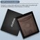 doeboe 新品 AirTag Wallet, Genuine Leather Credit Card Bifold Wallet with Money Clip, Minimalist RFID Blocking Slim Front Pocket Wallet, Airtags Holder Accessories for Men Women with Gift Box