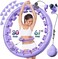 Leann L!fe U1-30 Knots Waist 56&rdquo;, Magnetic Lock Smart Weighted Hula Hoop for Adults Weight Loss, Infinity Hoop Plus Size, Children Adult Home Outdoors, Fitness Exercise, Abdominal Toner,Light Purple