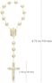 XINHUIDALSQ 50 Baptism Acrylic Mini Rosary - First Holy Communion Party Gift - Suitable for Recuerditos De Bautismo Christening Favors Decenarios Finger Rosary
