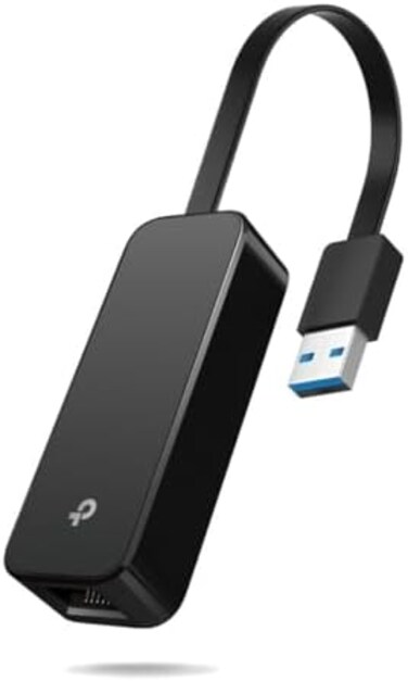 محول TP-Link من USB إلى إيثرنت (UE306، يدعم Nintendo Switch، محول شبكة LAN قابل للطي من USB 3.0 إلى Gigabit Ethernet، يدعم أنظمة Windows وLinux وApple MacBook OS 10.11-12 (يتطلب برنامج تشغيل)