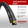 Fincci CONNA 700x23c Tyres 23-622 60TPI Foldable with 1mm Antipuncture Protection for Indoor Trainer Cycle Race Road Bike Tyres Racing Touring Bicycle Bike