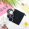 Sureio Pocket Hug Token Long Distance Relationship Keepsake Stainless Steel Double Sided Inspirational Gift with PU Leather Keychain